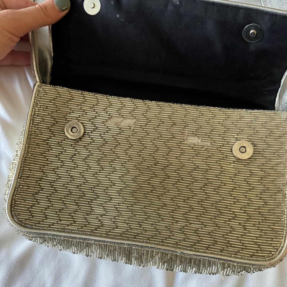STAUD Silver Tommy Beaded Bag - Picture 9 of 9